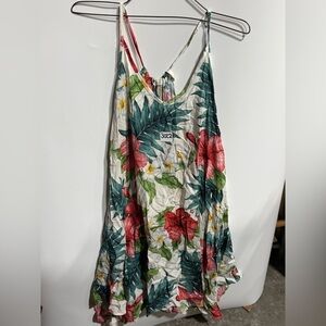 #3022-Floral Sleeveless Summer Dress